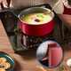 Midea Maifan stone color non-stick pot small milk pot baby baby food supplement pot household one-person instant noodle cooking hot soup milk pot baby special soup milk pot Vibrant red 16CM soup milk pot Midea Maifan stone color non-stick pot small milk pot baby baby food supplement pot household one-person instant noodle cooking hot soup milk pot baby special soup milk pot Vibrant red 16CM soup milk pot