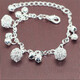 STFBOYS the same silver-plated anklet with bells, bracelets, bracelets, gifts, female Yilian Fei, hollow ball, five-pointed star STFBOYS the same silver-plated anklet with bells, bracelets, bracelets, gifts, female Yilian Fei, hollow ball, five-pointed star