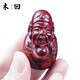 Wooden back Small leaf red sandalwood wood carving God of Wealth handle pieces Solid wood carving antique Wenwan handle pieces Antique collection handle pieces One Wooden back Small leaf red sandalwood wood carving God of Wealth handle pieces Solid wood carving antique Wenwan handle pieces Antique collection handle pieces One