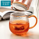 Yihu Tea YIHUTEA Hammered Teacup Glass with Handle Office with Filtered Tea Separation Cup for Men and Women Tea Cup with Lid Glass Tea Set Cup Heat-resistant Water Cup 400ml Yihu Tea YIHUTEA Hammered Teacup Glass with Handle Office with Filtered Tea Separation Cup for Men and Women Tea Cup with Lid Glass Tea Set Cup Heat-resistant Water Cup 400ml