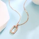 Zokay Diamond Pendant Rose 18K Gold Geometric Pendant Necklace Simple and Versatile Gift D08683 with 18K Gold Chain Zokay Diamond Pendant Rose 18K Gold Geometric Pendant Necklace Simple and Versatile Gift D08683 with 18K Gold Chain