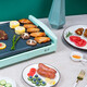 GOIE electric grill household detachable barbecue pot electric barbecue grill Korean electric grill pan barbecue machine barbecue grill smokeless non-stick pan large barbecue plate green removable and washable for 2-6 people GOIE electric grill household detachable barbecue pot electric barbecue grill Korean electric grill pan barbecue machine barbecue grill smokeless non-stick pan large barbecue plate green removable and washable for 2-6 people