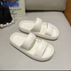 Huamei Jianbu ins wind sandals and slippers fashion Korean version thick bottom beach soft bottom flip flop outdoor sandals women's HM2271 white size 36-37 Huamei Jianbu ins wind sandals and slippers fashion Korean version thick bottom beach soft bottom flip flop outdoor sandals women's HM2271 white size 36-37