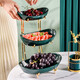 Long time Nordic luxury double-layer fruit plate Living room ceramic fruit bowl, household creative dried fruit plate, decorations, tea table, ingot double-layer fruit plate Long time Nordic luxury double-layer fruit plate Living room ceramic fruit bowl, household creative dried fruit plate, decorations, tea table, ingot double-layer fruit plate