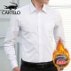 Cartelo crocodile shirt men's solid color casual long-sleeved plus velvet shirt comfortable breathable white shirt men's white 2XL Cartelo crocodile shirt men's solid color casual long-sleeved plus velvet shirt comfortable breathable white shirt men's white 2XL