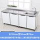 Qusuomei kitchen cabinet stainless steel stove double basin sink pool kitchen simple and economic rental housing tableware storage 2 meters right single basin + left stove hole 2 meters Qusuomei kitchen cabinet stainless steel stove double basin sink pool kitchen simple and economic rental housing tableware storage 2 meters right single basin + left stove hole 2 meters