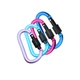 Gorton GEDUN mountaineering buckle multifunctional load-bearing rock climbing safety buckle quick buckle key buckle with lock kettle buckle backpack D-shaped buckle aluminum alloy five packs in random colors Gorton GEDUN mountaineering buckle multifunctional load-bearing rock climbing safety buckle quick buckle key buckle with lock kettle buckle backpack D-shaped buckle aluminum alloy five packs in random colors