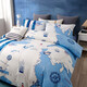 LOVO Home Textiles Bed four-piece set of pure cotton sheets and quilt cover cotton set of single double bed single bedding four-piece set Adventure coastline 1.8m bed suitable for quilt cover 220*240cm LOVO Home Textiles Bed four-piece set of pure cotton sheets and quilt cover cotton set of single double bed single bedding four-piece set Adventure coastline 1.8m bed suitable for quilt cover 220*240cm