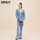 ONLY设计感气质百搭V领流苏螺纹针织衫女|12343B016 F39 邦纳蓝色 170/88A/L ONLY设计感气质百搭V领流苏螺纹针织衫女|12343B016 F39 邦纳蓝色 170/88A/L