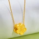 Xinwanfu Gold Pendant Women's Football Golden Small Peach Blossom Small Fresh Flower Pendant Gift for Girlfriend About 0.91g Xinwanfu Gold Pendant Women's Football Golden Small Peach Blossom Small Fresh Flower Pendant Gift for Girlfriend About 0.91g