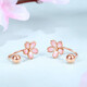 Saturday Fu Japanese Style Museum Series 18K Gold Earrings Women's Cherry Blossom Ear Hook Rose Gold Earrings Spot Saturday Fu Japanese Style Museum Series 18K Gold Earrings Women's Cherry Blossom Ear Hook Rose Gold Earrings Spot