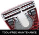 Sanitaire traditionnel à l'aspirateur de sacs commerciaux verticaux, SC684G rouge Sanitaire traditionnel à l'aspirateur de sacs commerciaux verticaux, SC684G rouge