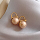 Moon with people 2021 new trendy earrings female Korean simple and versatile French high-end earrings net red temperament earrings pearl earrings champagne gold Moon with people 2021 new trendy earrings female Korean simple and versatile French high-end earrings net red temperament earrings pearl earrings champagne gold