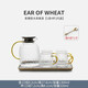 Bowei Creative Wheat Ear Pattern Glass Jug Large Capacity With Handle Cooler Home Heat-resistant Explosion-proof Drinking Cup Set 1 Pot 4 Cups 1 Tray Bowei Creative Wheat Ear Pattern Glass Jug Large Capacity With Handle Cooler Home Heat-resistant Explosion-proof Drinking Cup Set 1 Pot 4 Cups 1 Tray