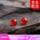 Qingxin red agate loose beads round beads handmade children's DIY beaded red rope couple bracelet beads ladies hand string jewelry accessories material 10 pieces 6mm Qingxin red agate loose beads round beads handmade children's DIY beaded red rope couple bracelet beads ladies hand string jewelry accessories material 10 pieces 6mm