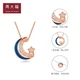 Chow Tai Fook Long Galaxy Series Phantom Blue Star Moon Necklace One More Wearable 18K Rose Gold Color Gold Diamond Pendant with Necklace U181837 40cm Chow Tai Fook Long Galaxy Series Phantom Blue Star Moon Necklace One More Wearable 18K Rose Gold Color Gold Diamond Pendant with Necklace U181837 40cm
