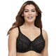Glamorise Women's Place Lace Comfort Wonderwire Bra Wire #9855 Negro 42d Glamorise Women's Place Lace Comfort Wonderwire Bra Wire #9855 Negro 42d