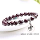 Shiyue jewelry garnet single string bracelet crystal agate 7-8mm lucky bag women's single ring bracelet Shiyue jewelry garnet single string bracelet crystal agate 7-8mm lucky bag women's single ring bracelet
