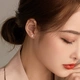 YYEU diamond ear piercing 999 silver earrings for women to sleep without taking off 2022 new trendy ear stick silver earrings silver YYEU diamond ear piercing 999 silver earrings for women to sleep without taking off 2022 new trendy ear stick silver earrings silver