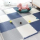 Cuttlefish foam floor mat large thickened 16 pieces 60*60cm children's bedroom mosaic crawling mat home baby game non-slip mat living room sponge floor tatami white gray blue 5754 Cuttlefish foam floor mat large thickened 16 pieces 60*60cm children's bedroom mosaic crawling mat home baby game non-slip mat living room sponge floor tatami white gray blue 5754