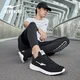 Hongxing Erke men's shoes sports shoes summer running shoes breathable mesh shoes casual shoes 51121202123 black/white 42 Hongxing Erke men's shoes sports shoes summer running shoes breathable mesh shoes casual shoes 51121202123 black/white 42