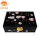 Nine-color jiucai jewelry box Pingyao push light lacquerware Hand-made collections for women’s day gifts Push light lacquer jewelry box Shanxi specialty black plum blossom Nine-color jiucai jewelry box Pingyao push light lacquerware Hand-made collections for women’s day gifts Push light lacquer jewelry box Shanxi specialty black plum blossom