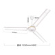 Midea Ceiling Fan 48/56 inch Household Living Room Electric Fan Light Tone Iron Leaf Wind Power Dormitory Factory Roof Fan FC56 White FC140-BA Midea Ceiling Fan 48/56 inch Household Living Room Electric Fan Light Tone Iron Leaf Wind Power Dormitory Factory Roof Fan FC56 White FC140-BA