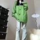Qiu Jiangyue high waist flared jeans women's new American style retro slim bootleg horseshoe pants light blue regular L Qiu Jiangyue high waist flared jeans women's new American style retro slim bootleg horseshoe pants light blue regular L