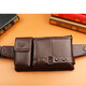 Men's waist bag soft leather new old flower Yankees sports messenger bag waist bag ins trend men and women with the same style 1822 black-large capacity Men's waist bag soft leather new old flower Yankees sports messenger bag waist bag ins trend men and women with the same style 1822 black-large capacity
