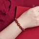 Crown with cinnabar red agate hand string beads ladies bracelet women's original ore crystal purple gold sand jewelry zodiac year female fashion jewelry jewelry mother's birthday gift for girlfriend wife mother cinnabar bracelet certificate + rose gift box Crown with cinnabar red agate hand string beads ladies bracelet women's original ore crystal purple gold sand jewelry zodiac year female fashion jewelry jewelry mother's birthday gift for girlfriend wife mother cinnabar bracelet certificate + rose gift box