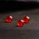Qingxin red agate loose beads round beads handmade children's DIY beaded red rope couple bracelet beads ladies hand string jewelry accessories material 10 pieces 6mm Qingxin red agate loose beads round beads handmade children's DIY beaded red rope couple bracelet beads ladies hand string jewelry accessories material 10 pieces 6mm