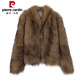 Pier Cardin imported whole-skinned fox fur coat for women 2025 winter new style smudge cream color slimming coat amber brown spot S Pier Cardin imported whole-skinned fox fur coat for women 2025 winter new style smudge cream color slimming coat amber brown spot S