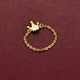 Safir gold ring women's pure gold 999.9 transfer bead women's ring fashion bright pearl ring 11# crown style about 0.9 grams Safir gold ring women's pure gold 999.9 transfer bead women's ring fashion bright pearl ring 11# crown style about 0.9 grams
