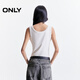 ONLY2025 autumn new large U-neck wide shoulder strap woven floral sleeveless sweater for women 12533H010 S12 bright cream white M ONLY2025 autumn new large U-neck wide shoulder strap woven floral sleeveless sweater for women 12533H010 S12 bright cream white M