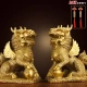 Mingen pure copper unicorn ornaments a pair of copper unicorns all copper home living room indoor household male and female unicorn ornaments fine copper small 1 pair 7cm 2 pieces of five emperors' money Mingen pure copper unicorn ornaments a pair of copper unicorns all copper home living room indoor household male and female unicorn ornaments fine copper small 1 pair 7cm 2 pieces of five emperors' money