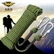 Nine-headed bird climbing rope clothesline artifact drying clothes quilt safety rope steel wire rescue life-saving rope fire escape downhill rope camping outdoor rock climbing 10 meters with double hook 8mm Nine-headed bird climbing rope clothesline artifact drying clothes quilt safety rope steel wire rescue life-saving rope fire escape downhill rope camping outdoor rock climbing 10 meters with double hook 8mm