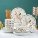 Wanxiang Yiluyouyou Japanese-style underglaze bowl and dish set household ceramic tableware bowl chopsticks noodle bowl soup bowl chopsticks combination Wanxiang Yiluyouyou Japanese-style underglaze bowl and dish set household ceramic tableware bowl chopsticks noodle bowl soup bowl chopsticks combination