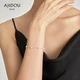 AJIDOU Ajidou warm pearl shiny rhinestone slender 925 silver bracelet Japanese and Korean sweet style jewelry bracelet for girlfriend and girlfriend holiday gift gift box AJIDOU Ajidou warm pearl shiny rhinestone slender 925 silver bracelet Japanese and Korean sweet style jewelry bracelet for girlfriend and girlfriend holiday gift gift box