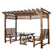 Savage Valley Outdoor Carbonized Wood Courtyard Carbonized Wood Anticorrosive Wooden House Outdoor Furniture Outdoor Solid Wood Gazebo Ordinary Style With Wooden Slatted Table Savage Valley Outdoor Carbonized Wood Courtyard Carbonized Wood Anticorrosive Wooden House Outdoor Furniture Outdoor Solid Wood Gazebo Ordinary Style With Wooden Slatted Table