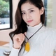 Auchini Beeswax Pendant Amber Chicken Oil Yellow Full Honey Water Drop Pendant 3-5g Men and Women Models M080106001 Auchini Beeswax Pendant Amber Chicken Oil Yellow Full Honey Water Drop Pendant 3-5g Men and Women Models M080106001