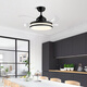 OPPLE invisible fan fan lamp living room dining room bedroom simple modern Nordic black electric fan lamp to send remote control can be shut down at regular time summer wind OPPLE invisible fan fan lamp living room dining room bedroom simple modern Nordic black electric fan lamp to send remote control can be shut down at regular time summer wind