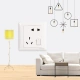 Schneider Electric dislocation five-hole socket with switch 86 type one open five-hole power switch socket panel Ruiyi series white Schneider Electric dislocation five-hole socket with switch 86 type one open five-hole power switch socket panel Ruiyi series white