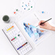 Powerful deli watercolor paint 18 colors 12ml large-capacity painting art dedicated portable professional-level student children's painting set portable tool sketching painting materials 73851 Powerful deli watercolor paint 18 colors 12ml large-capacity painting art dedicated portable professional-level student children's painting set portable tool sketching painting materials 73851