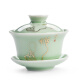 Feixidi Covered tea cup Tea bowl tea set tea cup Ceramic Sancai Jingdezhen Ceramic bowl with lid SN6625 Ink and water landscape cover bowl (jade) 120 ml Feixidi Covered tea cup Tea bowl tea set tea cup Ceramic Sancai Jingdezhen Ceramic bowl with lid SN6625 Ink and water landscape cover bowl (jade) 120 ml