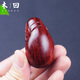 Wooden back Small leaf red sandalwood wood carving God of Wealth handle pieces Solid wood carving antique Wenwan handle pieces Antique collection handle pieces One Wooden back Small leaf red sandalwood wood carving God of Wealth handle pieces Solid wood carving antique Wenwan handle pieces Antique collection handle pieces One