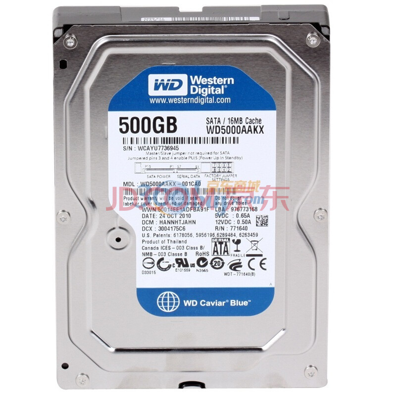 西部数据(Western Digital)WD5000AAKX 500G