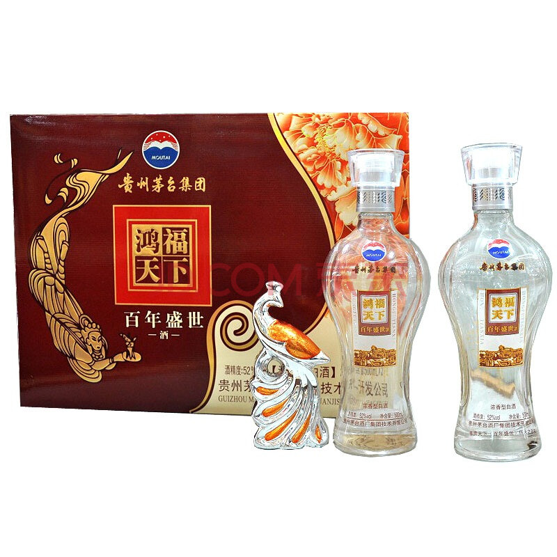 52度茅台集团百年盛世四季发财礼盒500ml2浓香型白酒