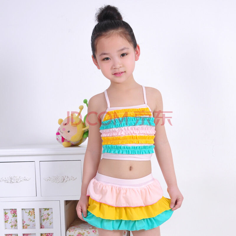 灵兰朵<em>2013新款女童</em>儿童<em>泳装</em>分体裙式两件套