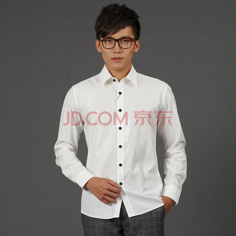 白色商务正装衬衫男长牌子品质好 新款好用