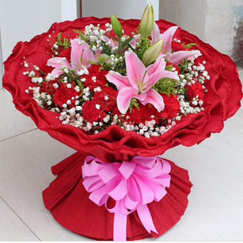 母亲节鲜花预定上海武汉广州鲜花北京同城送花生日鲜花速递全国 11朵
